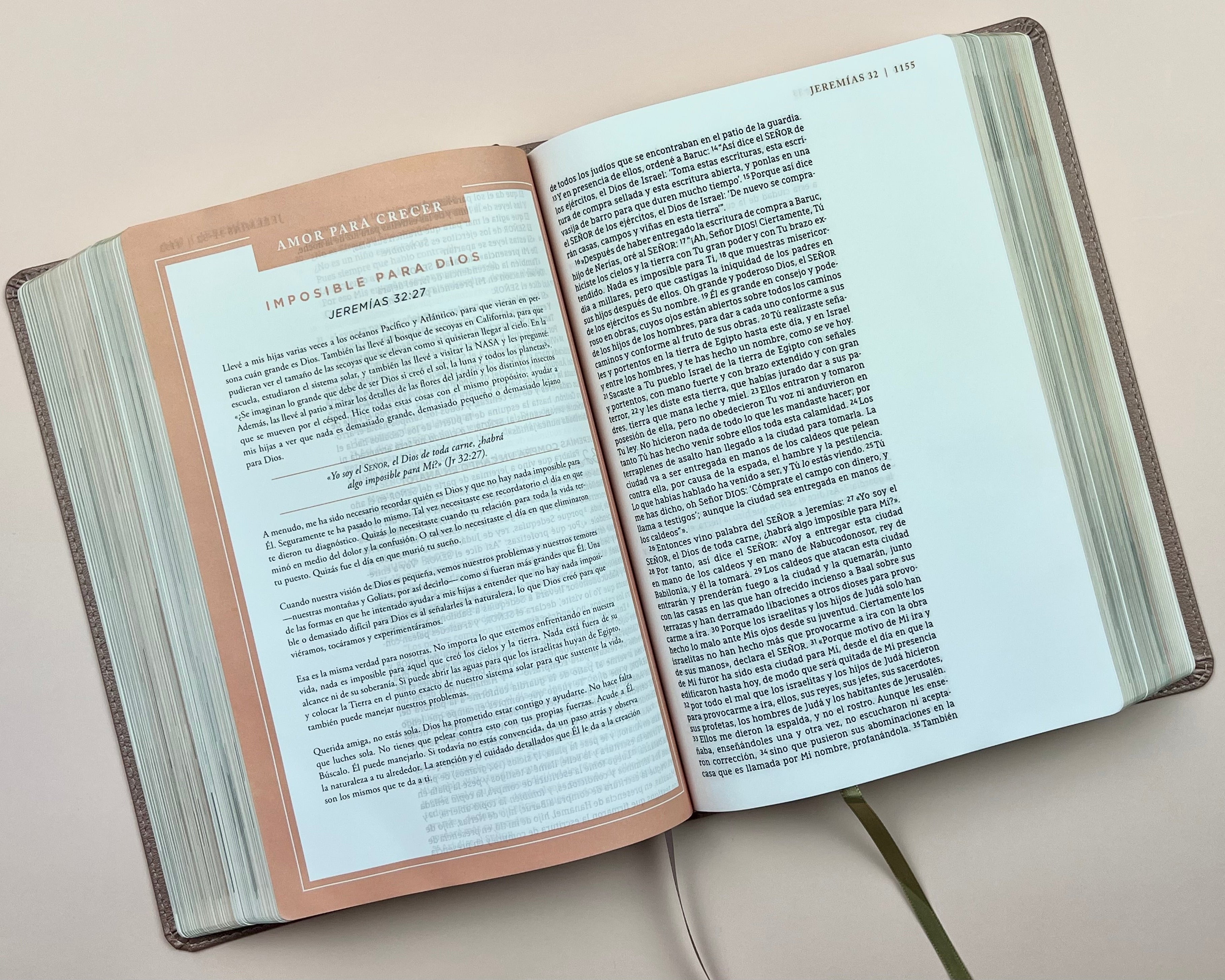 [Backordered] Biblia Ama a Dios Grandemente (NBLA), Leathersoft™ Oro Rosa