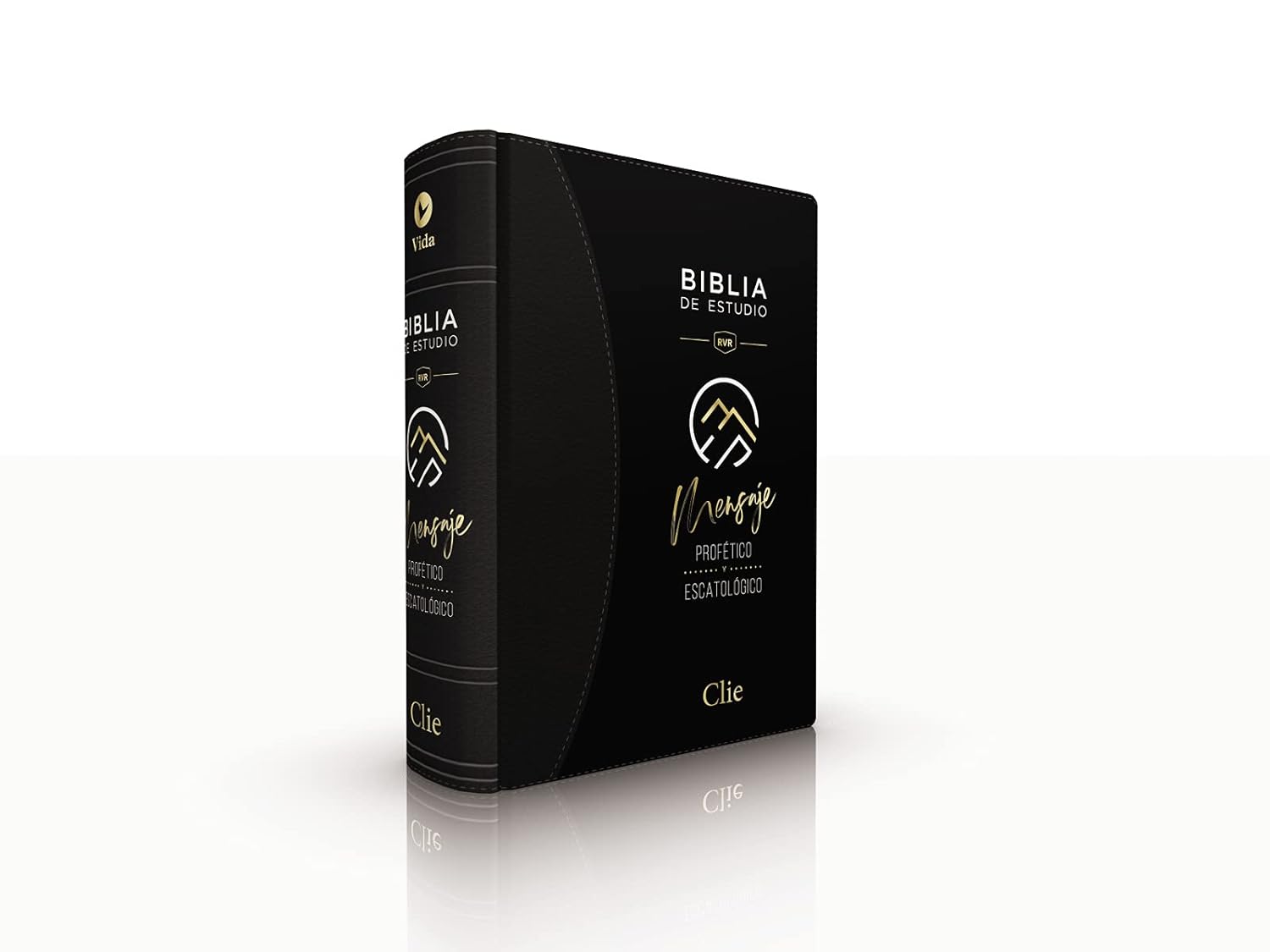 Biblia (RVR) de Estudio del Mensaje Profético y Escatológico, LeatherSoft™ Negro, con Índice