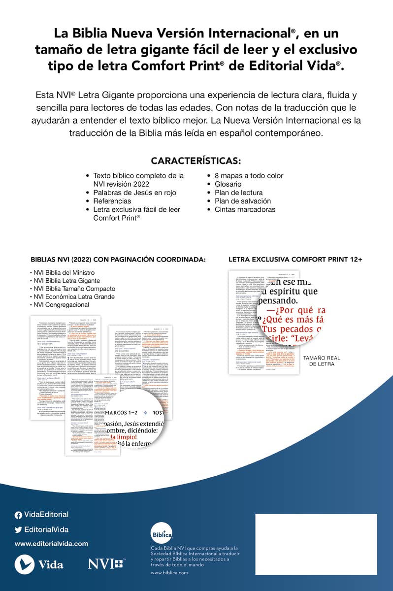 Santa Biblia (NVI) Ultrafina Letra Gigante, Leathersoft™ Negro