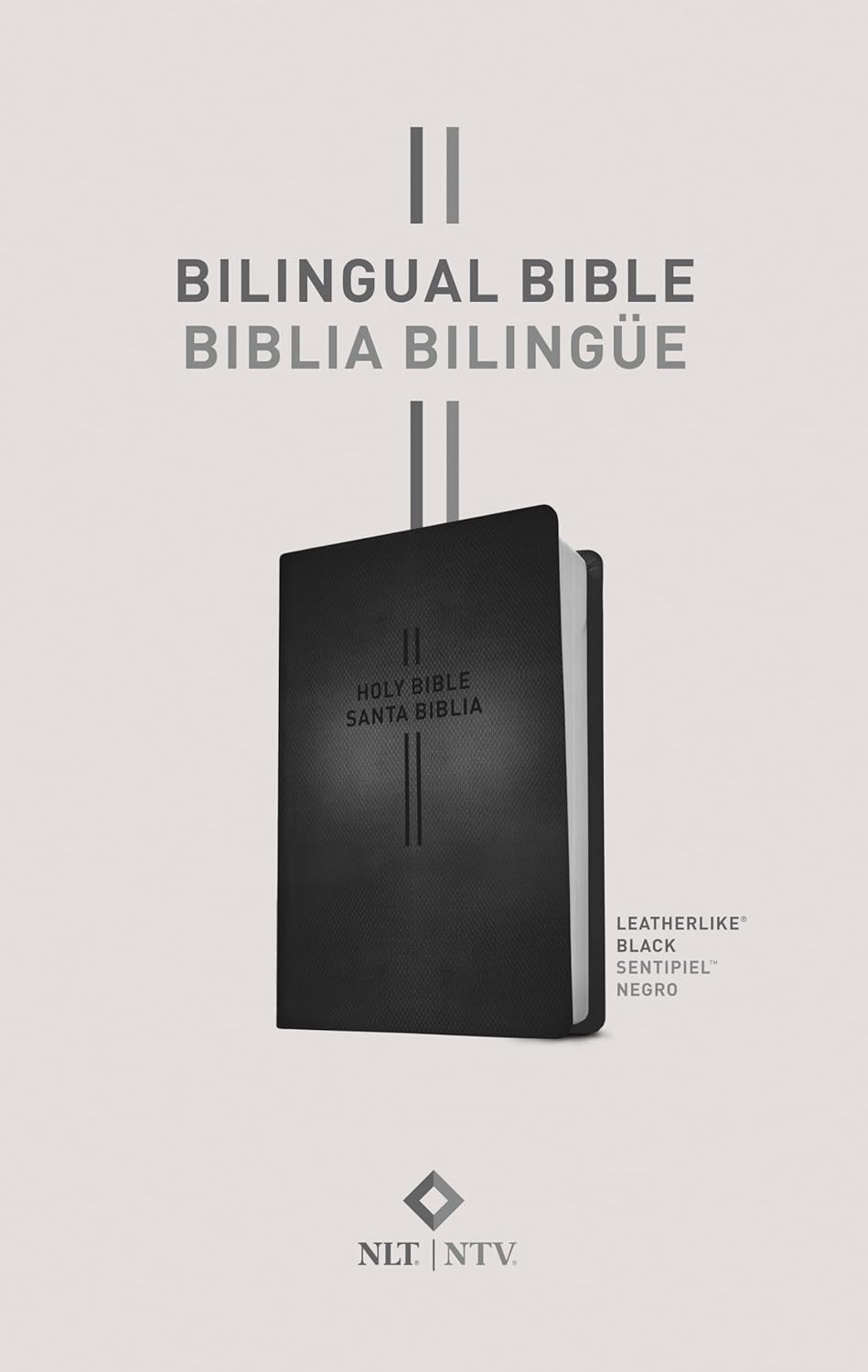 Bilingual Bible / Biblia bilingüe NLT/NTV, Sentipiel Negro