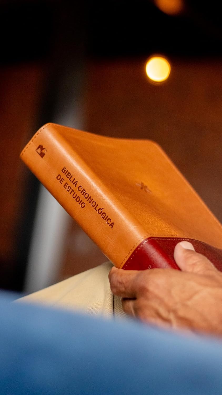 Biblia (NBLA) Cronológica de Estudio, Leathersoft dos tonos café