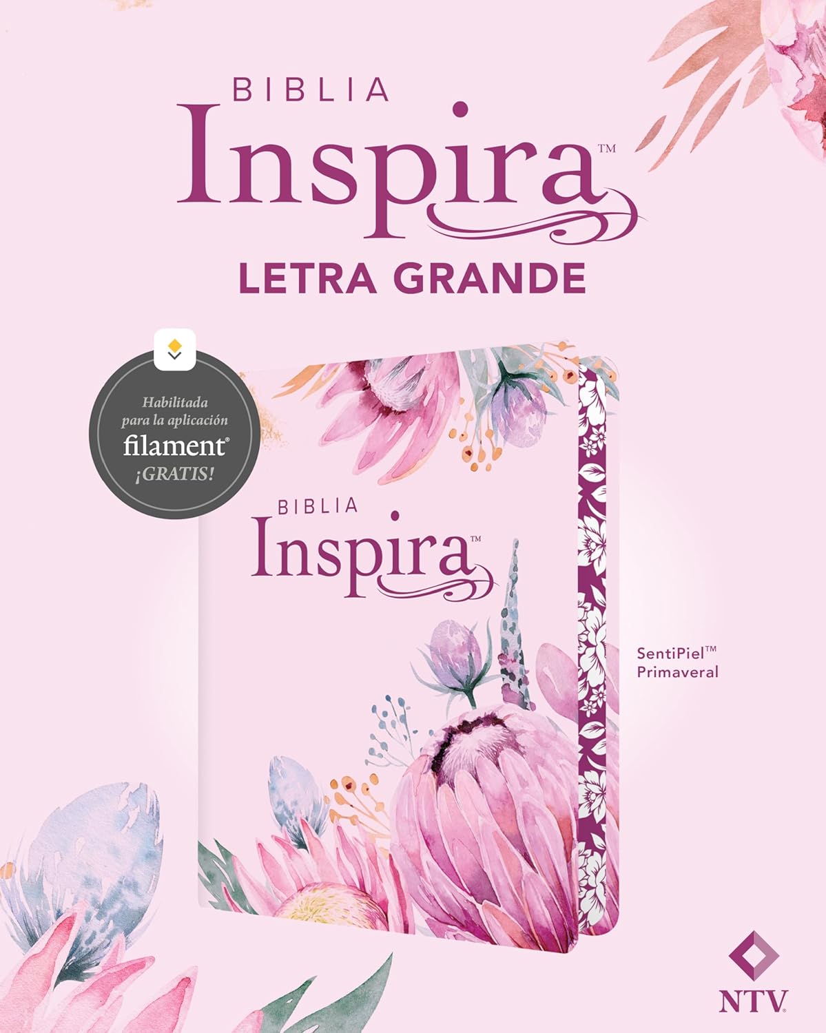 Biblia Inspira (NTV) con Filament, SentiPiel™ Primaveral