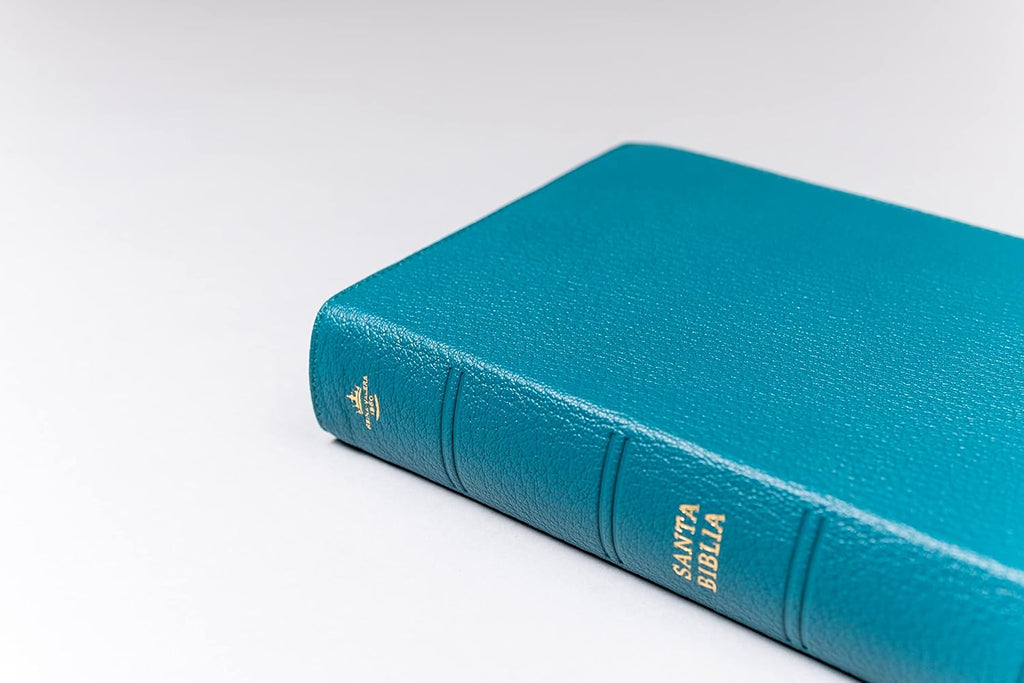 Biblia Deluxe (RV60), Verde Turquesa Piel Genuina