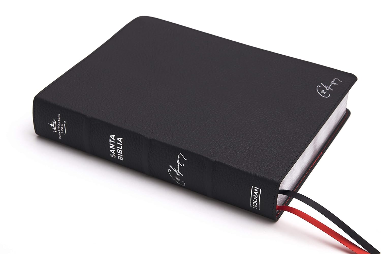 Biblia de Estudio Spurgeon (RV60), Negro Piel Genuina