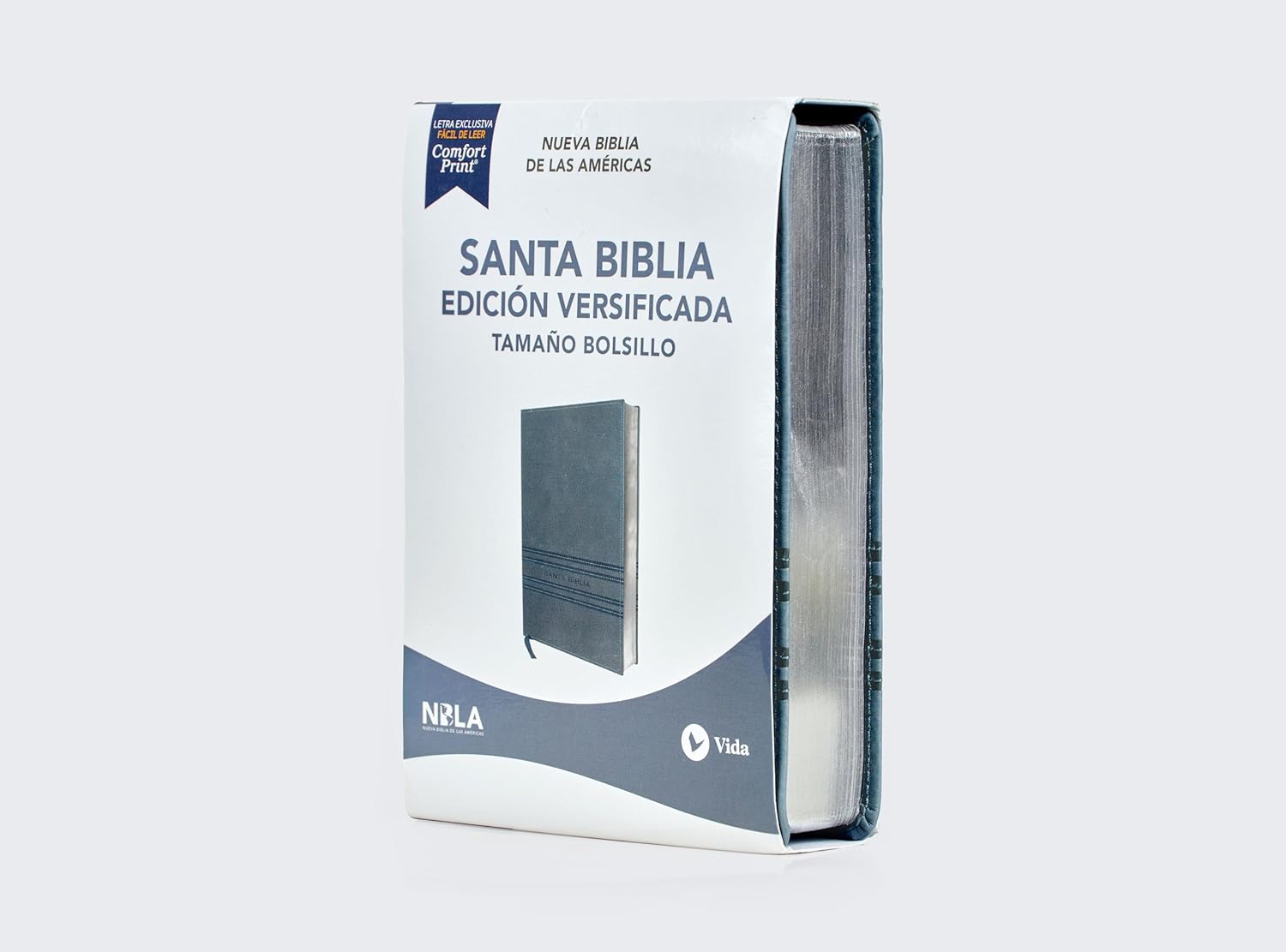 Biblia (NBLA) Edición versificada, Tamaño bolsillo, Leathersoft, Gris