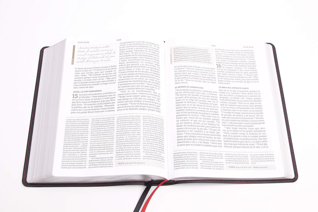 Biblia de Estudio Spurgeon (RV60), Negro Piel Genuina