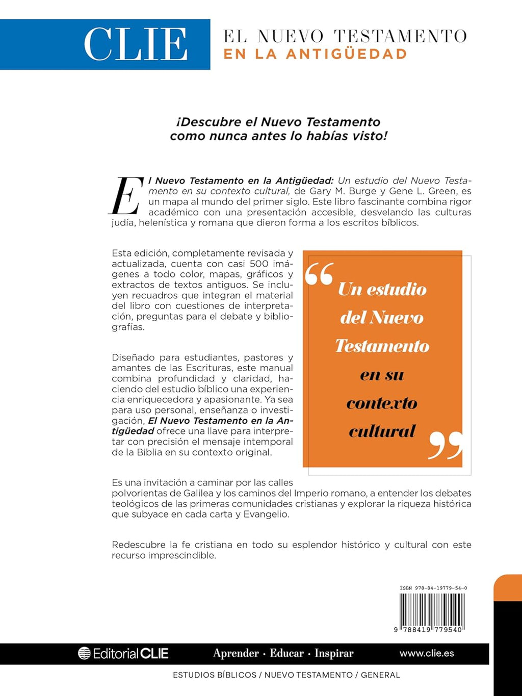 Nuevo Testamento en la Antigüedad: Un estudio del Nuevo Testamento en su contexto cultural