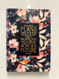 Libreta Cuero Floral con Cremallera “Jeremiah 29:11”