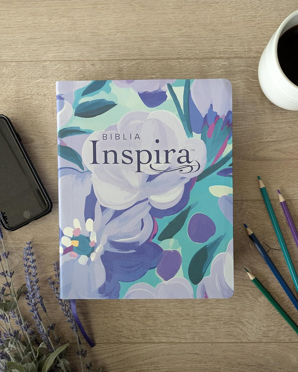 Biblia Inspira (NTV) con Filament, SentiPiel™ Ramo Azul