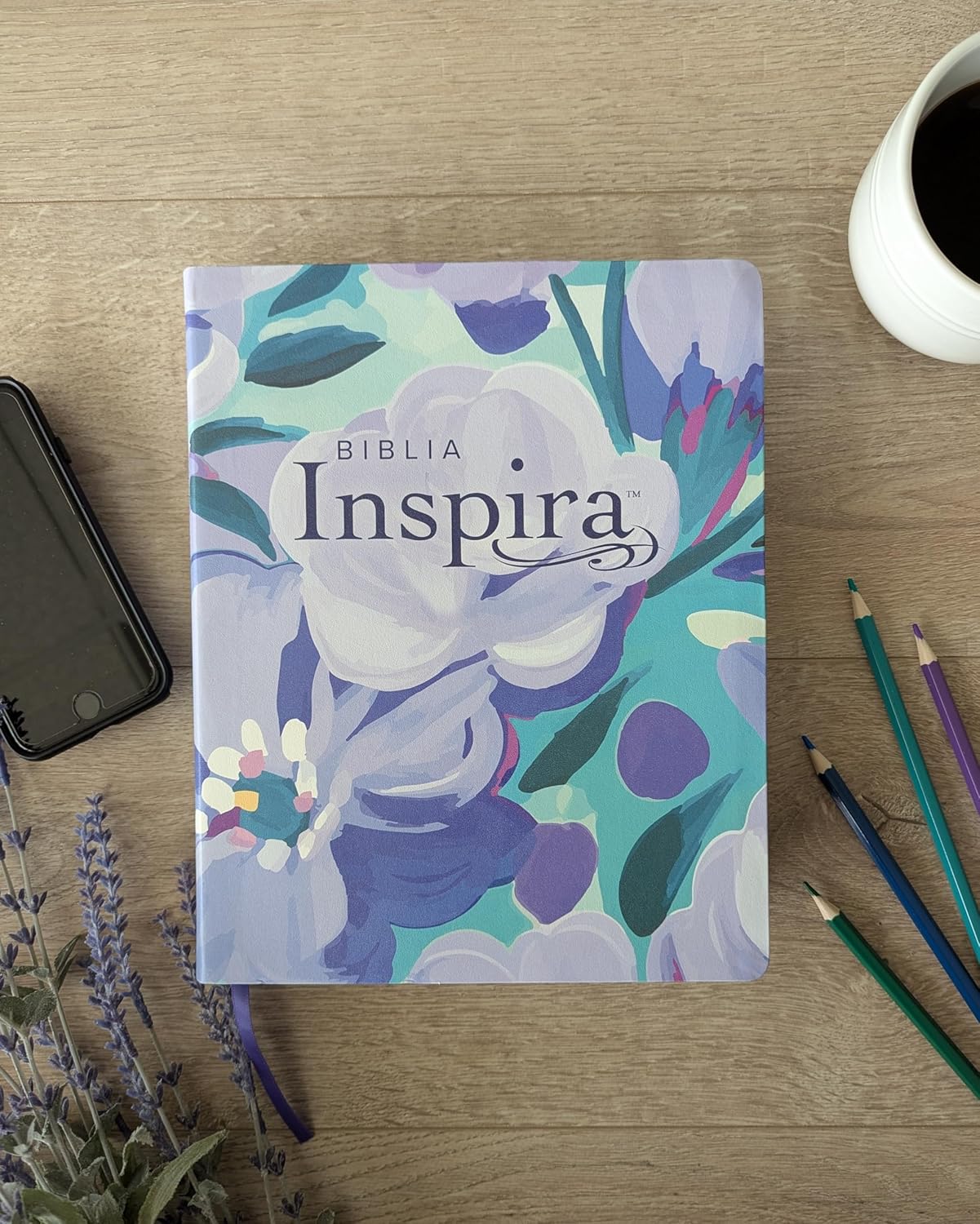 Biblia Inspira (NTV) con Filament, SentiPiel™ Ramo Azul