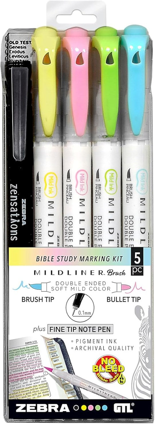 Zebra Mildliner Bible Study Marking Kit