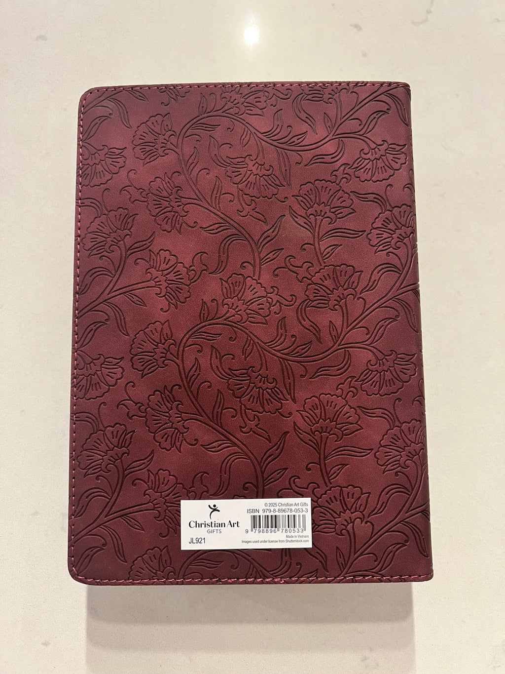 Libreta Cuero Vinotinto “Matthew 19:26”