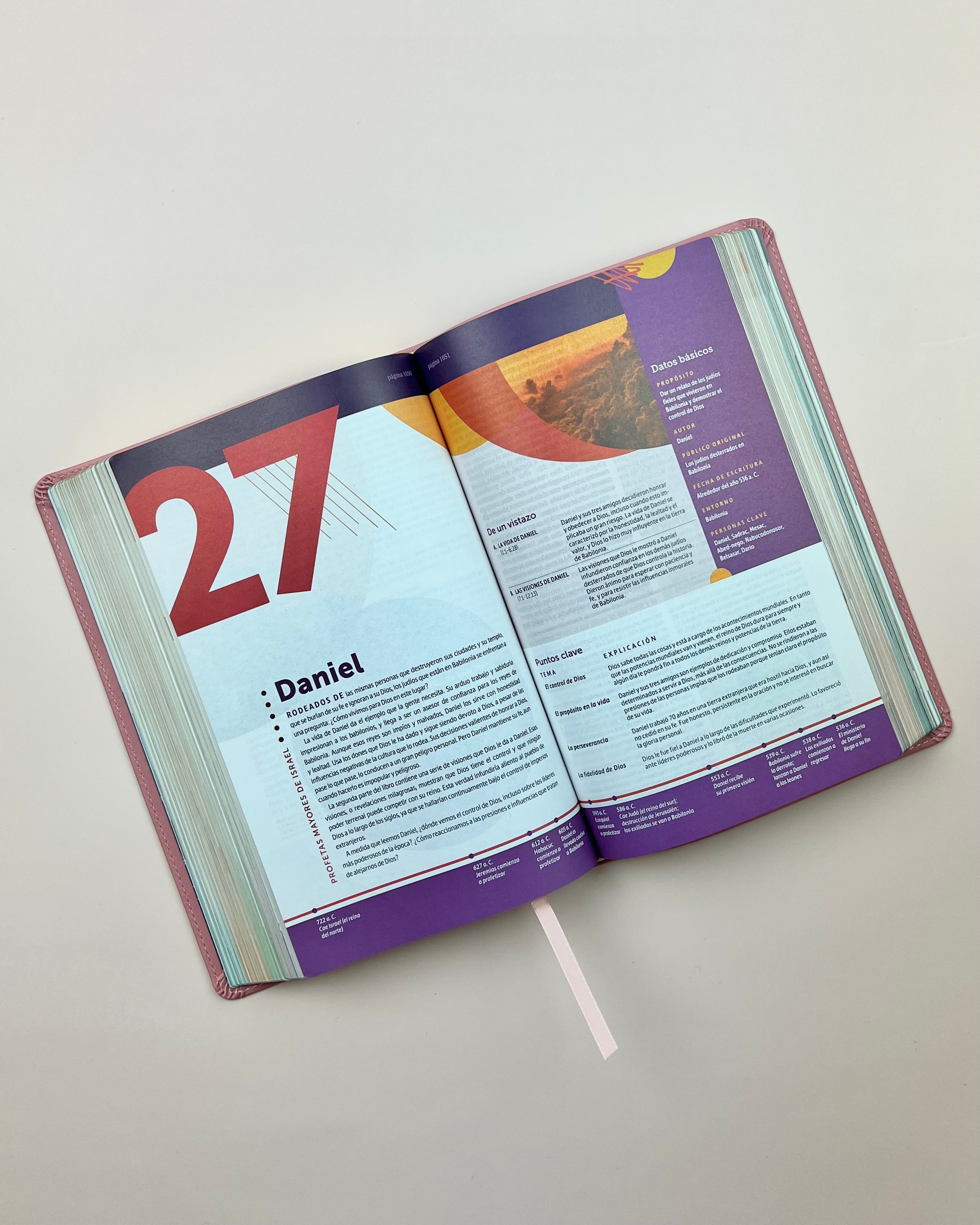 Biblia de Estudio del Diario Vivir para Jóvenes (NTV), SentiPiel™ Rosa Pastel