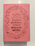 Libreta Cuero Rosado “Jeremías 29:11”