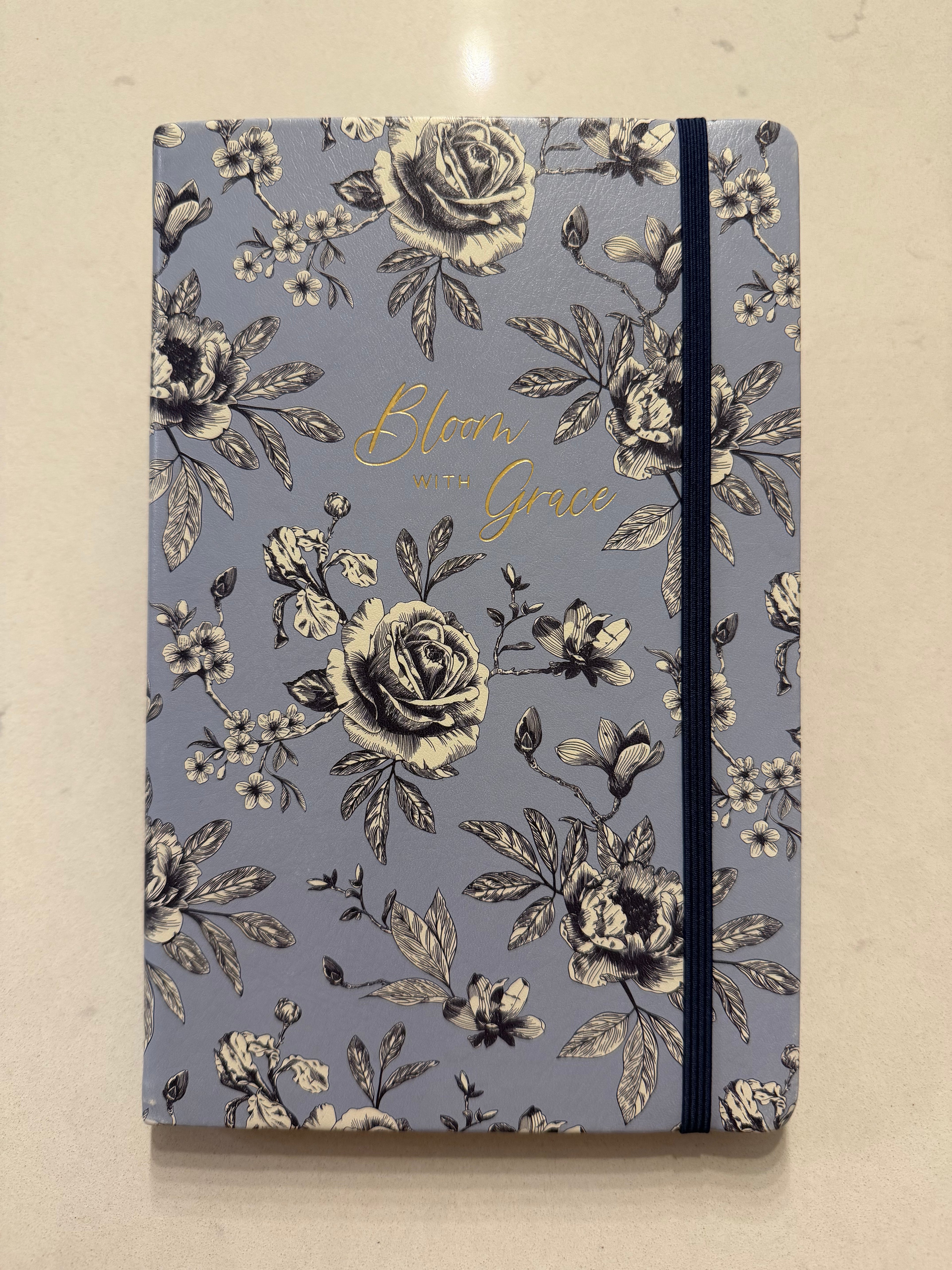 Libreta mediana Azul "Bloom with Grace"