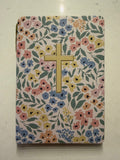 Libreta de Cuero Floral "Cruz" con Bolígrafo