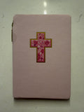 Libreta de Cuero Rosa "Cruz" con Bolígrafo