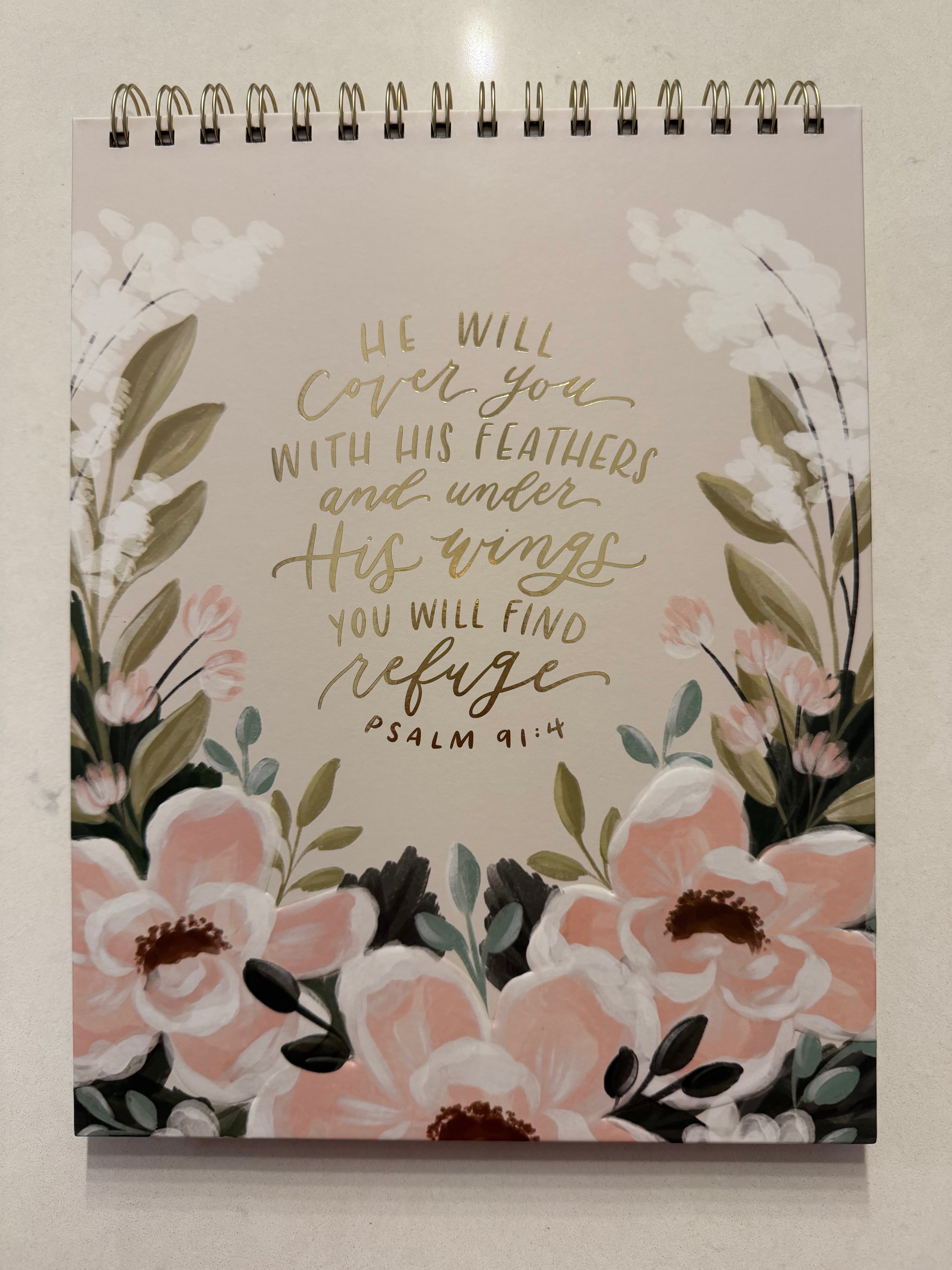 Notepad Espiral Grande (Psalm 91:4)