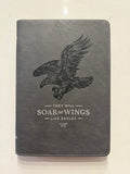 Libreta Cuero Gris con Cremallera "Isaiah 40:31"