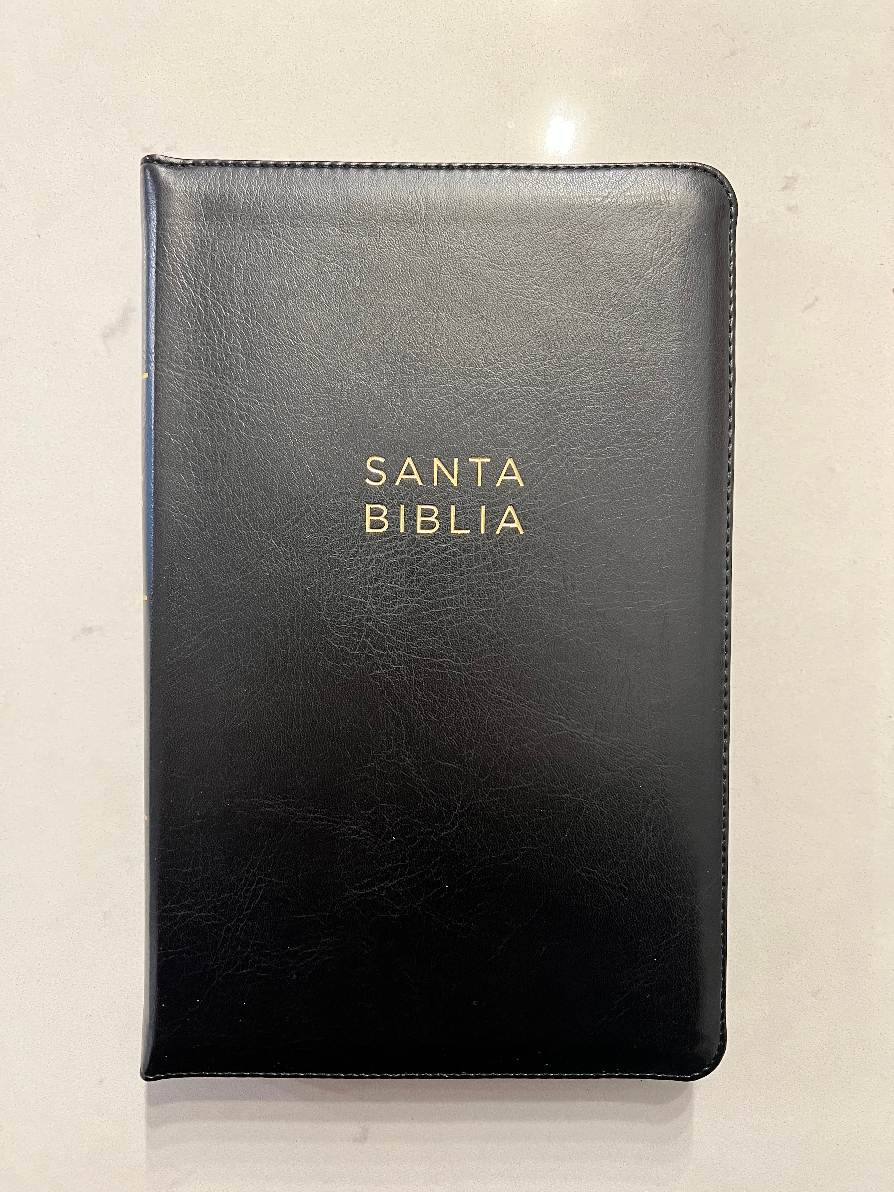 Santa Biblia (NBLA) Ultrafina Letra Grande, Leathersoft™ Negro con Cierre