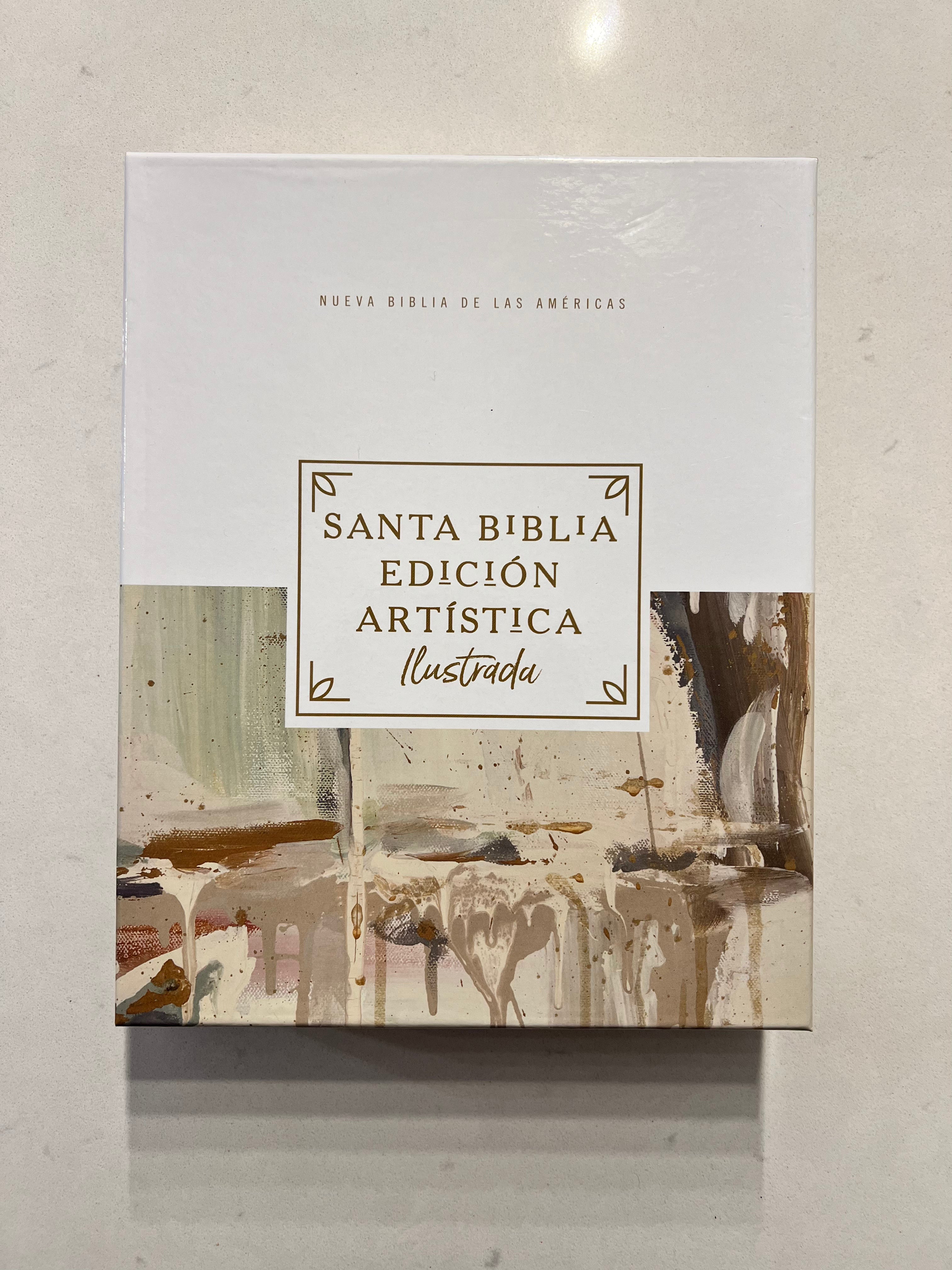 Santa Biblia edición Artística Ilustrada (NBLA), Leathersoft™ Crema